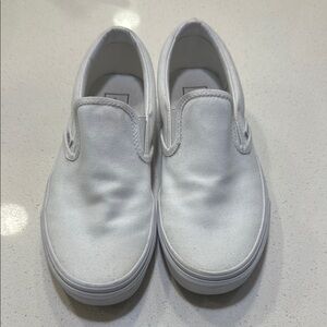 White Slip-On Vans